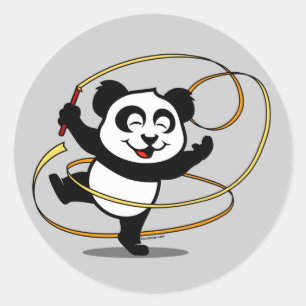 Sticker Rond Gymnastique rythmique Panda