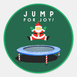 Sticker Rond Gymnastique sur trampoline pour les vacances de No
