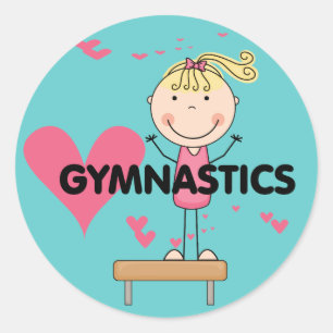 Sticker Rond GYMNASTIQUE - T-shirts et cadeaux de gymnastique