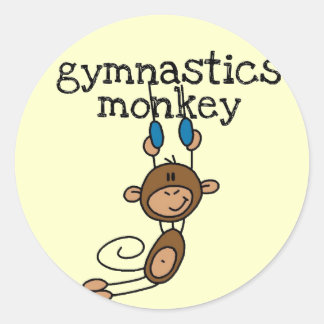 Sticker Rond Gymnastique Tshirts et cadeaux singes
