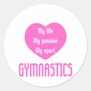 Sticker Rond Gymnastique Vie Passion Sport
