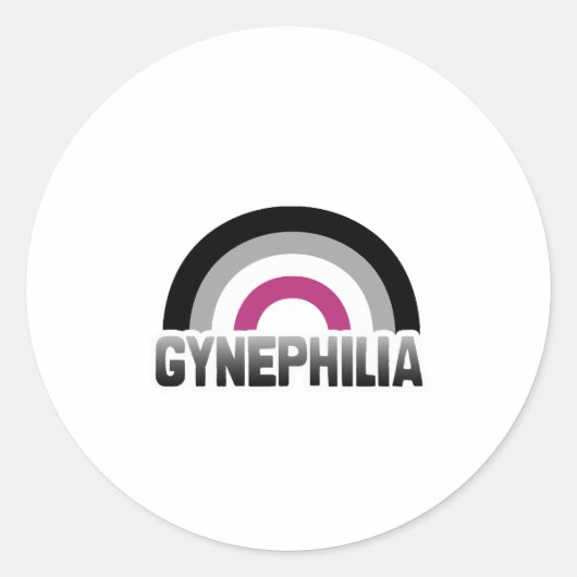 Sticker Rond Gynephilia Pride (Devant)