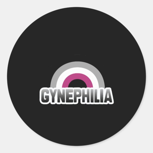 Sticker Rond Gynephilia Pride (Devant)