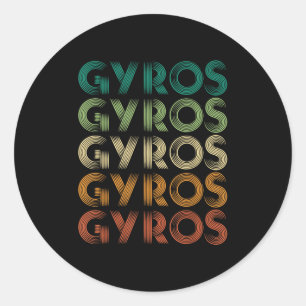 Sticker Rond Gyros Grèce pied grec Malaka