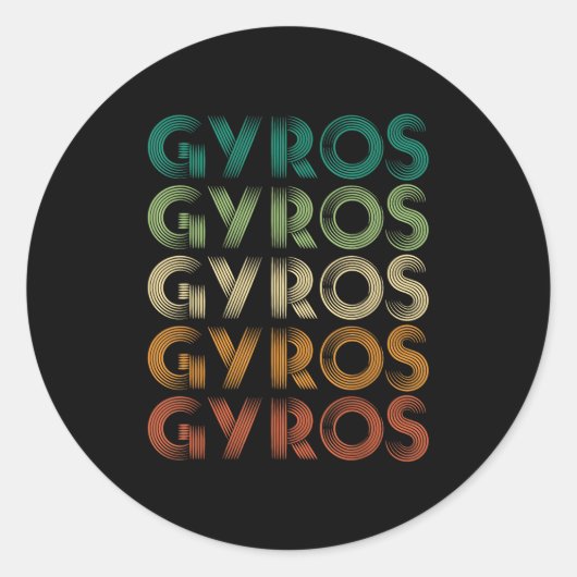 Sticker Rond Gyros Grèce pied grec Malaka (Devant)