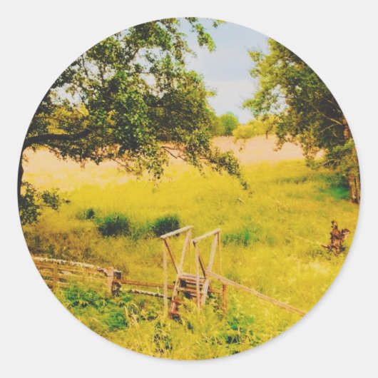 Sticker Rond Gysinge champ d'été (Devant)