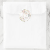 Sticker Rond H2 Dusty Rose Hydrangea Cream Rose Bridal Brunch (Sac)
