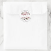 Sticker Rond H2 Hydrangea Dusty Rose Faveurs de mariage (Sac)