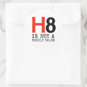 Sticker Rond H8 n'est pas une valeur de famille (Sac)