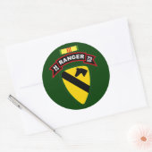 Sticker Rond H Co, 75e régiment d'infanterie - Rangers, Vietnam (Enveloppe)