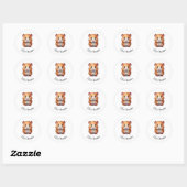Sticker Rond H pour Hamster (Feuille)