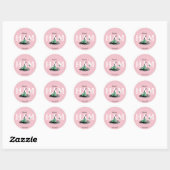 Sticker Rond "H pour JAMBON" | Conception de l'alphabet (Feuille)
