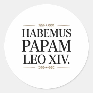 Sticker Rond Habemus Papam Leo Xiv. Pape 1