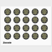 Sticker Rond Habilitation Mots pour les femmes sur (Feuille)