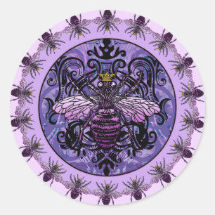 Sticker Rond Habillement et cadeaux de la reine des abeilles de