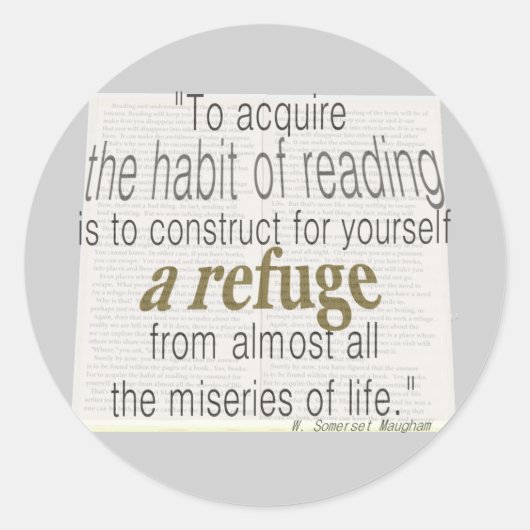 Sticker Rond Habit de lecture (Devant)