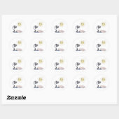 Sticker Rond Hac fondu (Feuille)