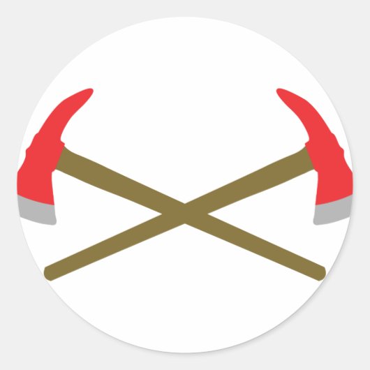 Sticker Rond hache de pompier traversé (Devant)