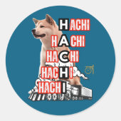STICKER ROND HACHIKO (Devant)
