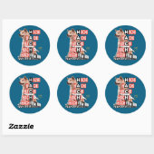 STICKER ROND HACHIKO (Feuille)