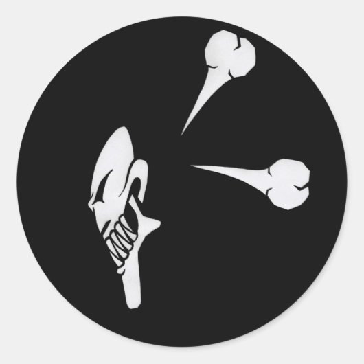 Sticker Rond hacker (Devant)