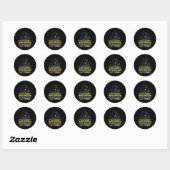 Sticker Rond Hacker Blanc Pour Le Cyber-Guerrier Et Hacker Éthi (Feuille)