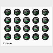 Sticker Rond Hacker Cybersécurité Pentester Localhost (Feuille)