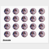 Sticker Rond Hackney Grunge (Feuille)
