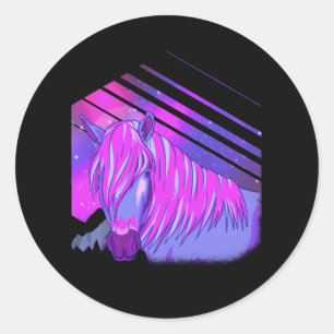 Sticker Rond Haflinger Cheval Propriétaire moderne Idée cadeau
