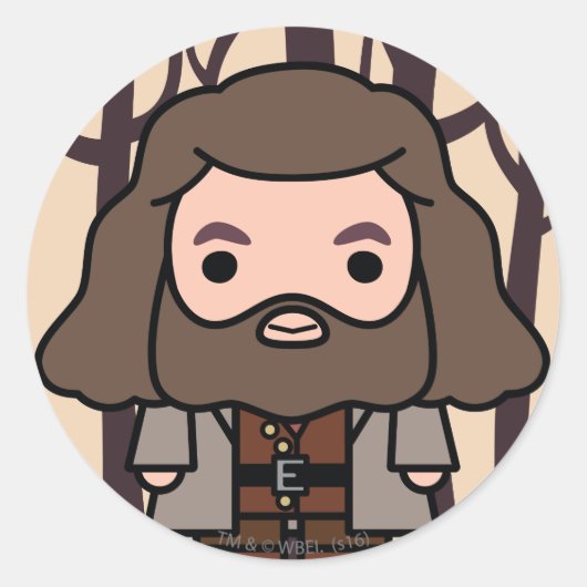 Sticker Rond Hagrid Cartoon Caractère Art (Devant)
