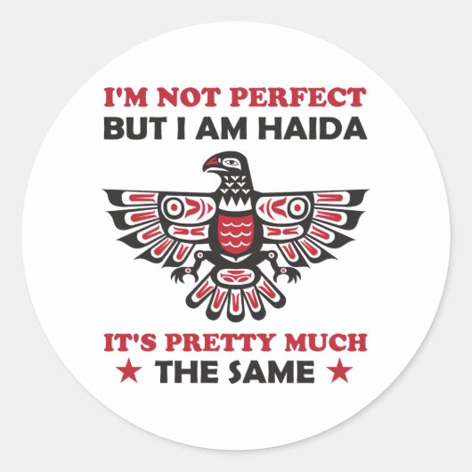 Sticker Rond Haida Eagle Haida Nation Native Pride Idées cadeau (Devant)