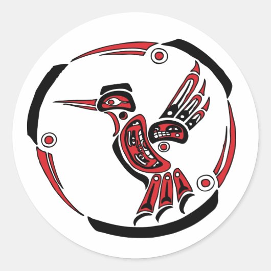 Sticker Rond Haida Hummingbird (Devant)