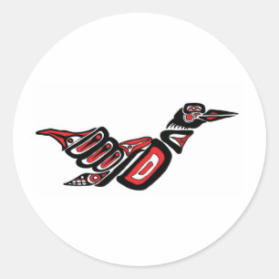 Sticker Rond Haida Loon