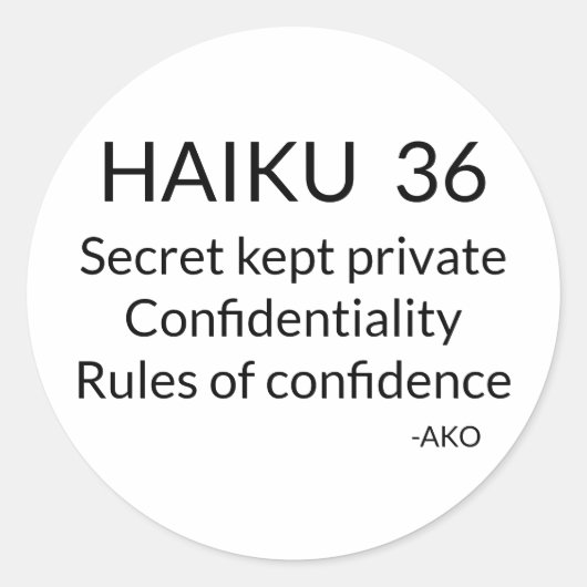 STICKER ROND HAIKU 36 (Devant)