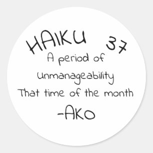 STICKER ROND HAIKU 37