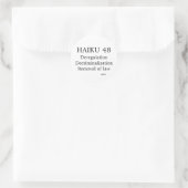 STICKER ROND HAIKU 48 (Sac)