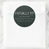 STICKER ROND HAIKU 55 (Sac)