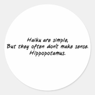 Sticker Rond Haiku est simple