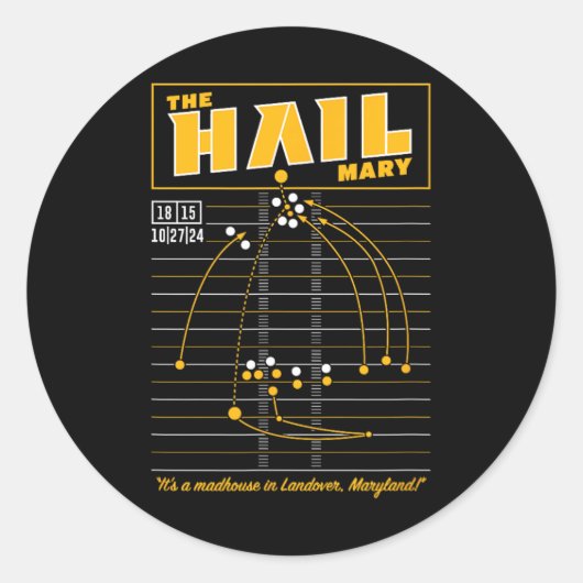 Sticker Rond Hail Mary - Washington (Devant)