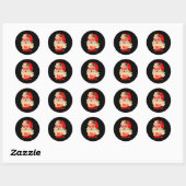 Sticker Rond Hail Santa Ugly Christmas  (Feuille)