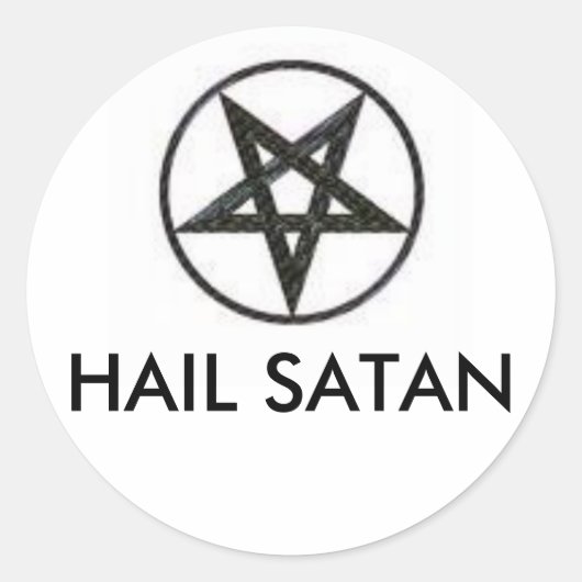 STICKER ROND HAIL SATAN (Devant)