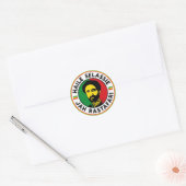 Sticker Rond Haile Selassie Jah Rasta Africa Roots (Enveloppe)