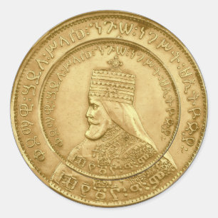 Sticker Rond Haile Selassie Jah Rastafari Reggae Rasta Roots 