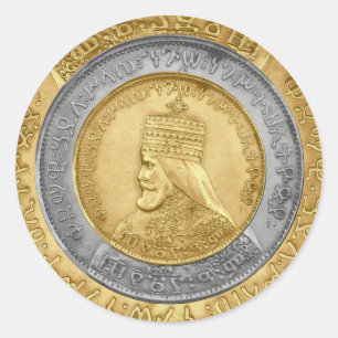 Sticker Rond Haile Selassie Jah Rastafari Reggae Rasta Roots 