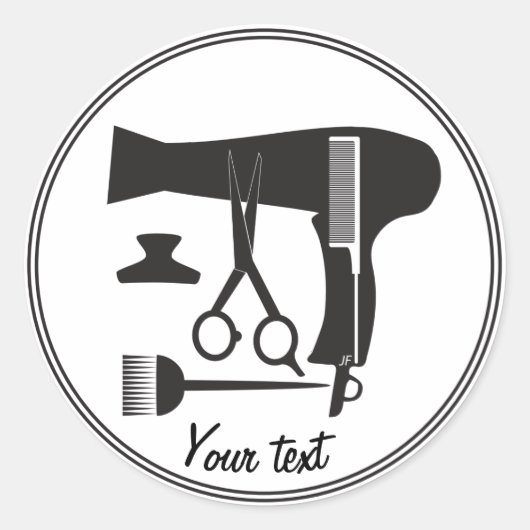 Sticker Rond Hairstyles tools (Devant)