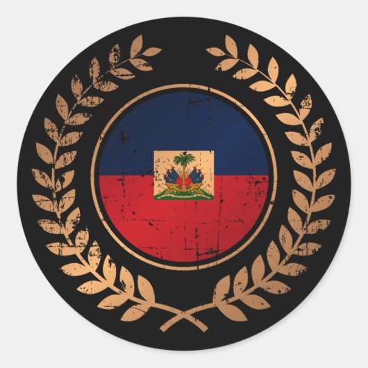 Sticker Rond Haïti (Devant)