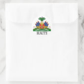Sticker Rond HAÏTI - emblème/blason/drapeau/symbole (Sac)