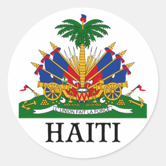 Sticker Rond HAÏTI - emblème/blason/drapeau/symbole