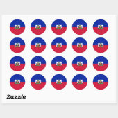 Sticker Rond Haiti flag  (Feuille)