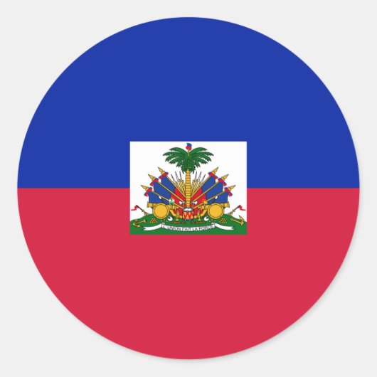 Sticker Rond Haiti flag  (Devant)